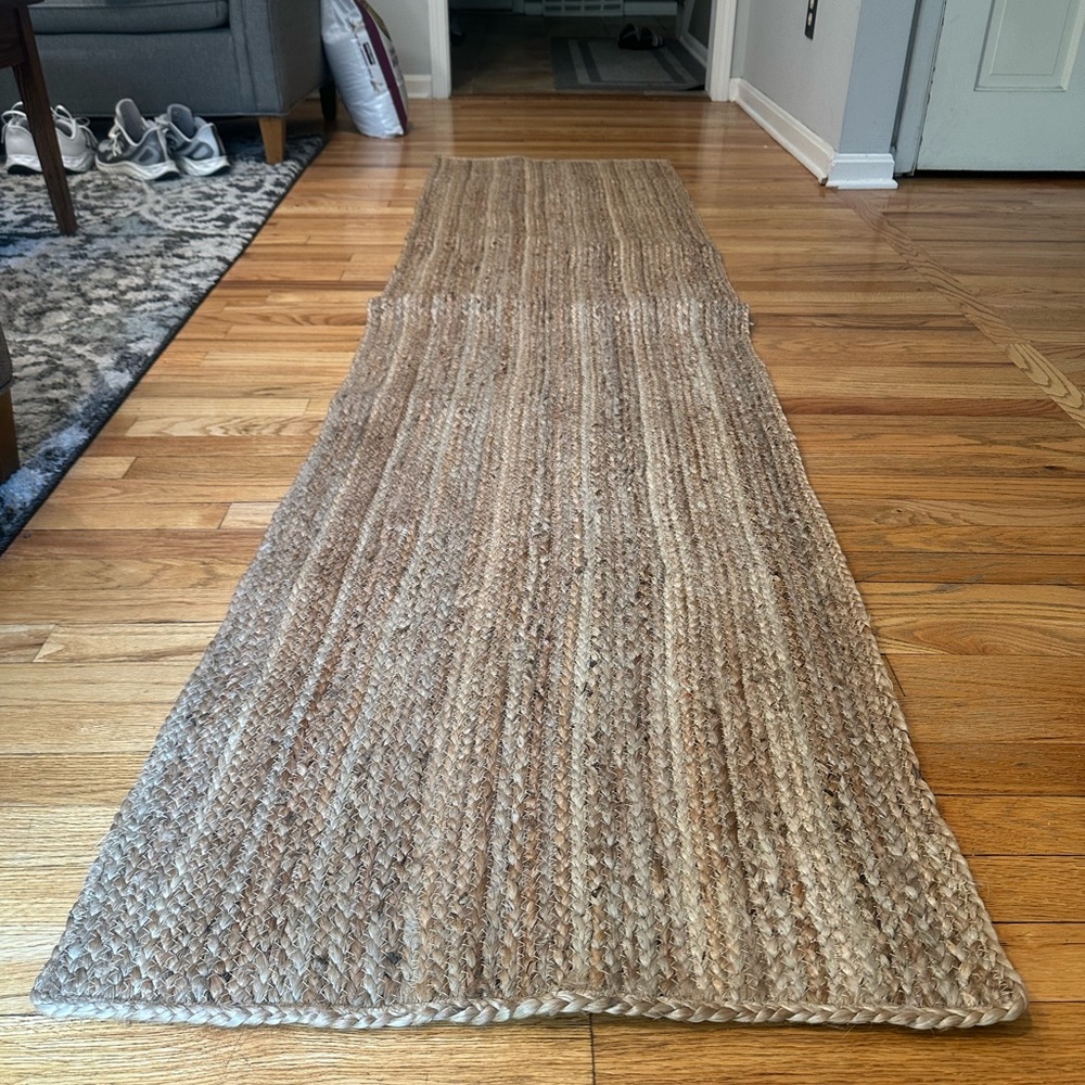 Natural Woven Jute Runner Rug